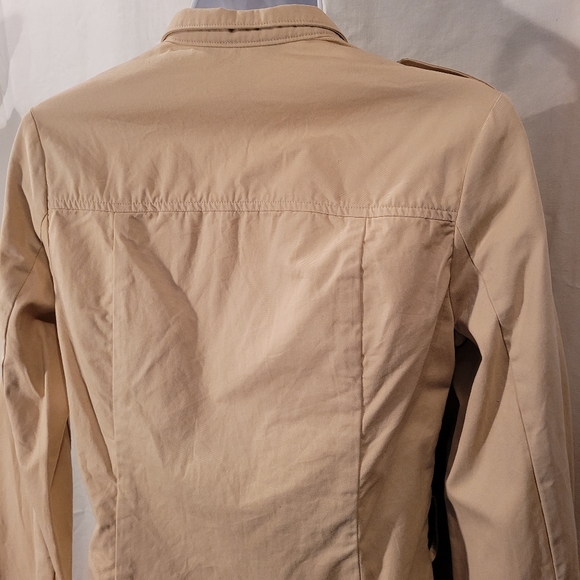 Banana Republic Cream Button Down Cotton Shirt Jacket - Picture 7 of 11
